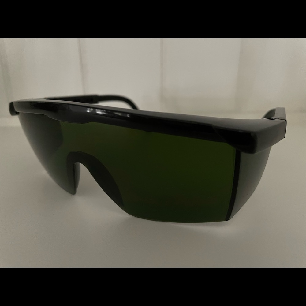 Green Lens with Black Wrap-around Frame Sunglasses with Case